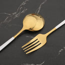 Ljojo 30-Piece White Gold Stainless Steel Cutlery Set