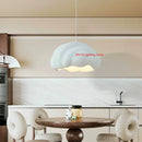 French Dining Room Wabi Sabi LED Pendant Lamp Cream Chandelier Fixture by Ljojo