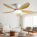 Modern LED Ceiling Fan with Remote Control: Resin Light for Home, Bedroom, Living Room - Ljojo