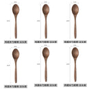 Ljojo Long Handle Wooden Soup Spoon Set of 6