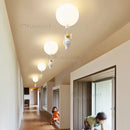Ljojo Modern LED Astronaut Balloon Chandelier for Children's Nursery Room Decor