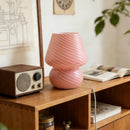 Korean Mid-Century Mushroom Glass Table Lamp | Ins Style Bedroom Decor by Ljojo