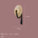 Ljojo LED Wall Lamp: Gold Black Metal Clear Glass, Bedroom Living Room Restaurant Lighting