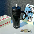 Ljojo 1100ML Large Capacity Straw Cup - Portable Leak-proof Water Bottle with Handle