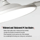 Ljojo 42/48in LED Ceiling Fan Light for Home Indoor Lighting Fixtures