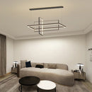 Ljojo LED Rectangle Chandelier with Remote Control for Kitchen Dining Living Bedroom