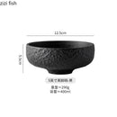 Ljojo Matte Ceramic Stone Patterned Soup Bowl Set for Molecular Cuisine Restaurant