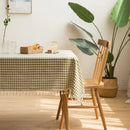 Geometric Cotton Tablecloth by Ljojo: Checkered Kitchen, Wedding & Holiday Decor