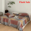 Ljojo 4-Layer Cotton Gauze Fringed Blanket for Spring & Summer