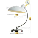 Ljojo Vintage Bauhaus Adjustable Desk Lamp Retro Table Light Home Office Study Reading