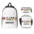 Ljojo Mickey Mouse School Bags Set with Lunch Box & Pencil Box for Students