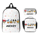 Ljojo Mickey Mouse School Bags Set with Lunch Box & Pencil Box for Students
