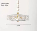 French Vintage Glass Chandelier Minimalist Dining Room Pendant Light by Ljojo