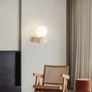 Japanese Style Natural Stone Wall Lamp Glass Lampshade Home Lighting by Ljojo