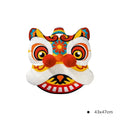Ljojo 3D Lion Embroidery Velvet Tufted Cushion Pillow for Sofa, Home Decor