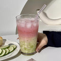 Ljojo 450ml Glass Tumbler with Straw and Lid - Transparent Bubble Tea Cup