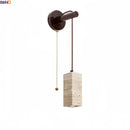 Ljojo LED Wall Light for Wabi Sabi Home Decor - Yellow Travertine Bedroom Design