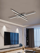 Modern Black Ceiling Lamp Nordic Long Strip Living Room Bedroom Restaurant Home Decoration Indoor Lighting by Ljojo
