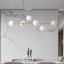 Ljojo Luxury Copper Chandelier with Milky White Glass Sconces