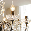 American Retro E14 Candle Chandeliers Lustre Crystal Ceiling Pendant Lights for Bedroom by Ljojo