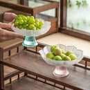 Ljojo Lotus Fruit Plate: Pink Nut Refreshment Plate for Living Room Coffee Table
