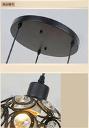 Crystal Restaurant Chandelier by Ljojo - Elegant Single-head Hotel Ceiling Lamp