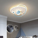 Astronaut Planet Design LED Ceiling Lamp Modern Kids Lighting Boys Girls Bedroom - Ljojo