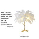 Modern Ostrich Feather Gold LED Floor Lamp by Ljojo - Luxe Living Room & Bedroom Lighting
