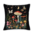 Enchanted Night Mushroom & Butterfly Pillow Cover for Sofa, Bedroom, Car - Ljojo