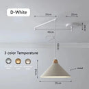 Modern Rocking Arm Pendant Lamp Movable Hanging Chandelier for Living Room by Ljojo