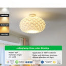 Cream Wind Bedroom Pendant Lamp Modern Minimalist Feather Ceiling Light by Ljojo.