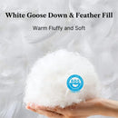 Ljojo Luxe Goose Down Quilt | Fluffy Queen King Size Duvet with Cotton Shell