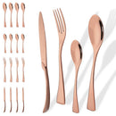 Ljojo 20-Piece Gold Stainless Steel Flatware Cutlery Set