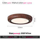 Ljojo LED Study Lamp Walnut Ceiling Light