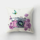 Deer Animal & Natural Leaves Cushion Cover by Ljojo - Home Decoration