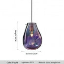 Modern Colorful Glass Chandelier LED Pendant Light for Dining Room Ljojo