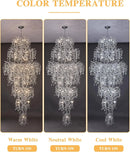 Large Crystal Ceiling Chandelier for Living Room - Glamorous Loft Lighting by Ljojo