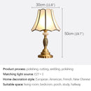 Ljojo Luxe Brass Table Lamp: LED, European Retro Style, Glass Desk Light for Home
