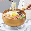 Ljojo 24cm Gold Snow Saucepan Non-stick Frying Pan wok Wood Handle Kitchen Cookware