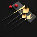 Ljojo 24-Piece Stainless Steel Cutlery Set - Matte Silver Western Flatware Tableware