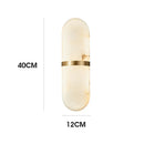 Ljojo LED Semicylinder Wall Light 12W - Imitation Marble Decor Sconce for Home Décor