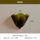 LED Glass Amber Petal Wall Lamps for Bedroom Home Decoration by Ljojo