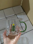 Ljojo 3D Cartoon Animal Glass Cup - Cute Single Layer Cup for Water, Coffee, Juice