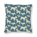 Ljojo Miniature Schnauzer Dog Cartoon Cushion Cover for Sofa - Puppy Lover's Nordic Pillow