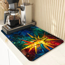 Kitchen Draining Mat Geometric Figures Quick Dry Bathroom Drain Pad by Ljojo