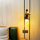 Stone Pendant Light Chandelier Wooden Retro Yellow Wabi Sabi Restaurant Dining Decor by Ljojo