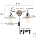Ljojo 2-Light LED Wall Sconce with Pull Chain Switch for Coffee Bar, Bedroom, Bathroom