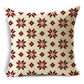 Ljojo Merry Christmas Linen Pillowcase Cushion Cover 45x45cm