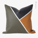 Ljojo Light Luxury Sofa Pillow Set - Orange Green Gray Triangle Splicing