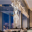 Ljojo Luxury Gold/Black Staircase Chandelier for Modern Living Spaces